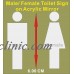 2019 "Male/Female Acrylic Mirror Sign" For Toilet Door,Custom Size,Personalised Name    252420471108